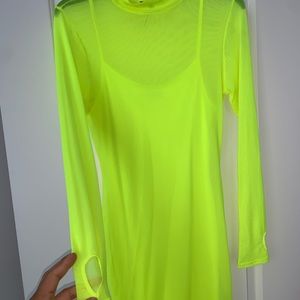 MESH DRESS WITH SLIP